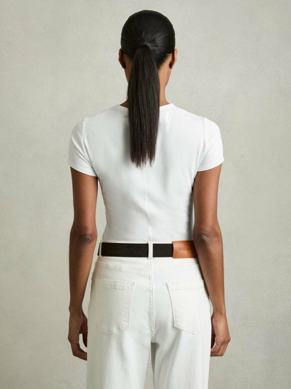 Stretch-Cotton Crew-Neck T-Shirt in White
