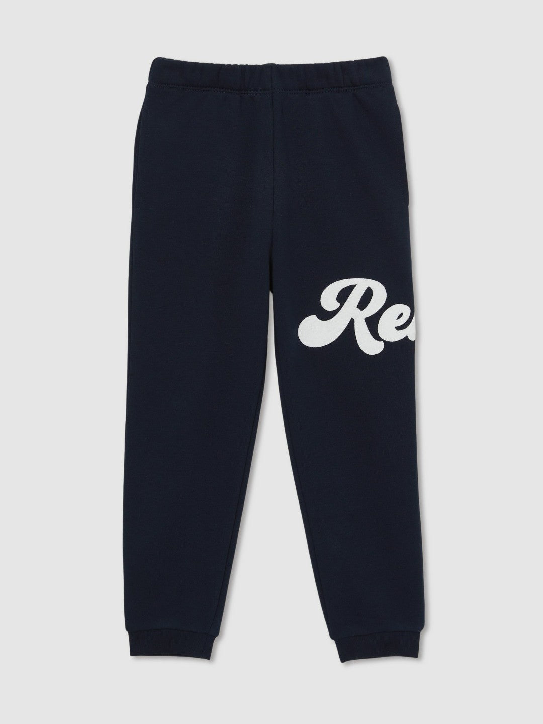 9-13 yrs Cotton-Blend Logo Script Joggers in Navy
