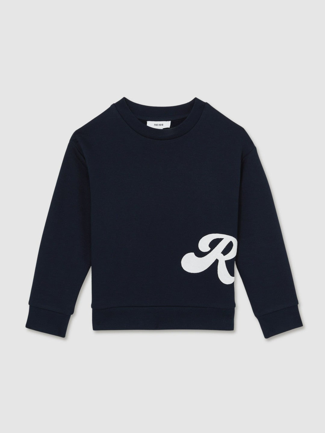 9-13 yrs Cotton-Blend Logo Script Sweatshirt in Navy