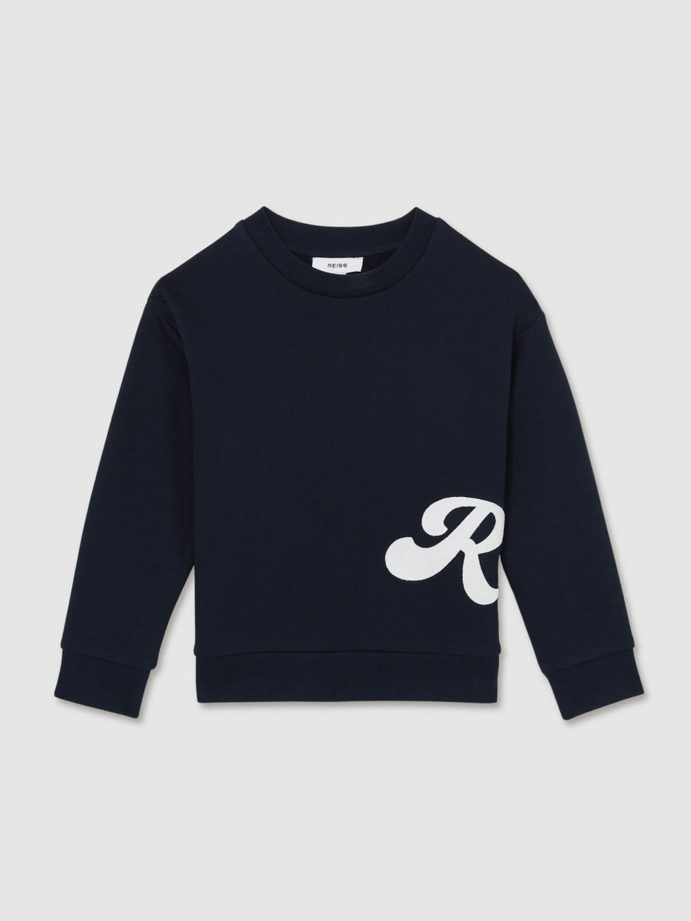 9-13 yrs Cotton-Blend Logo Script Sweatshirt in Navy
