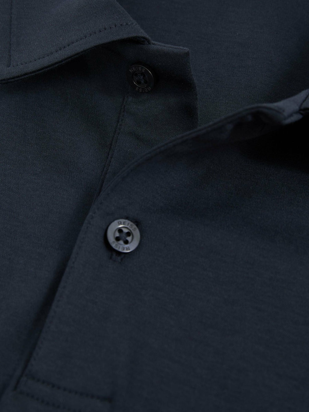 Cotton Short-Sleeve Polo Shirt in Navy