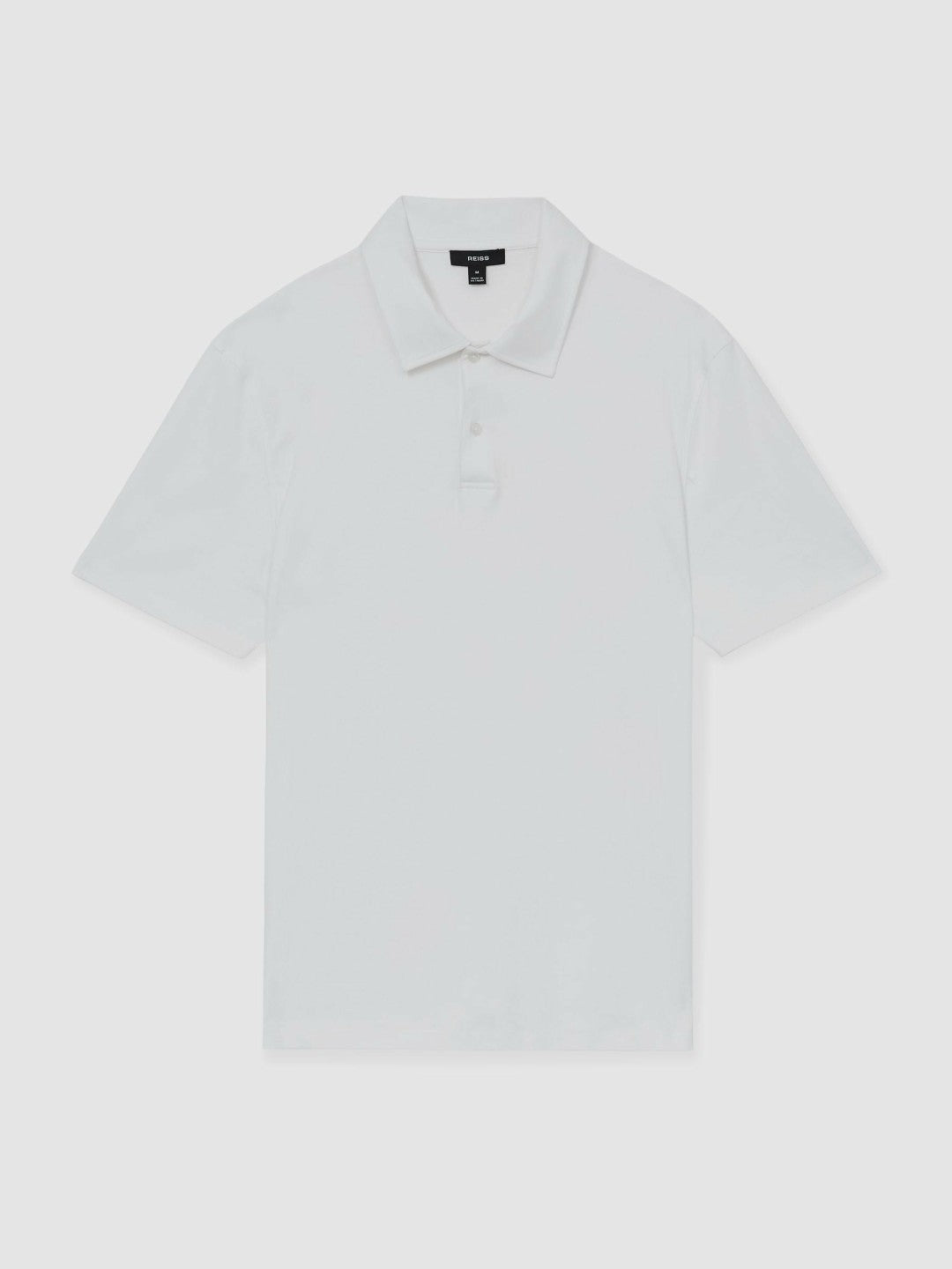 Cotton Short-Sleeve Polo Shirt in White