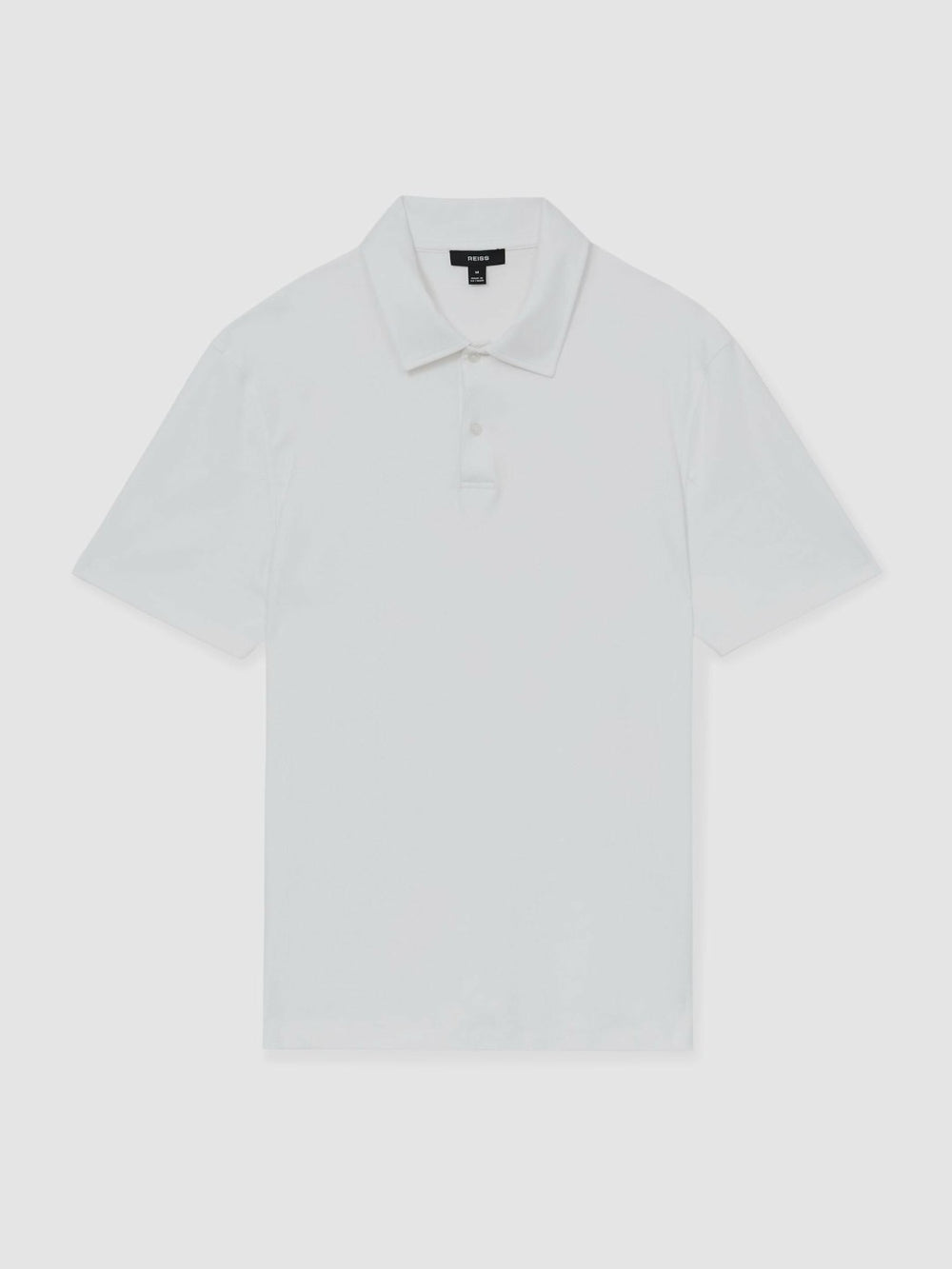 Cotton Short-Sleeve Polo Shirt in White