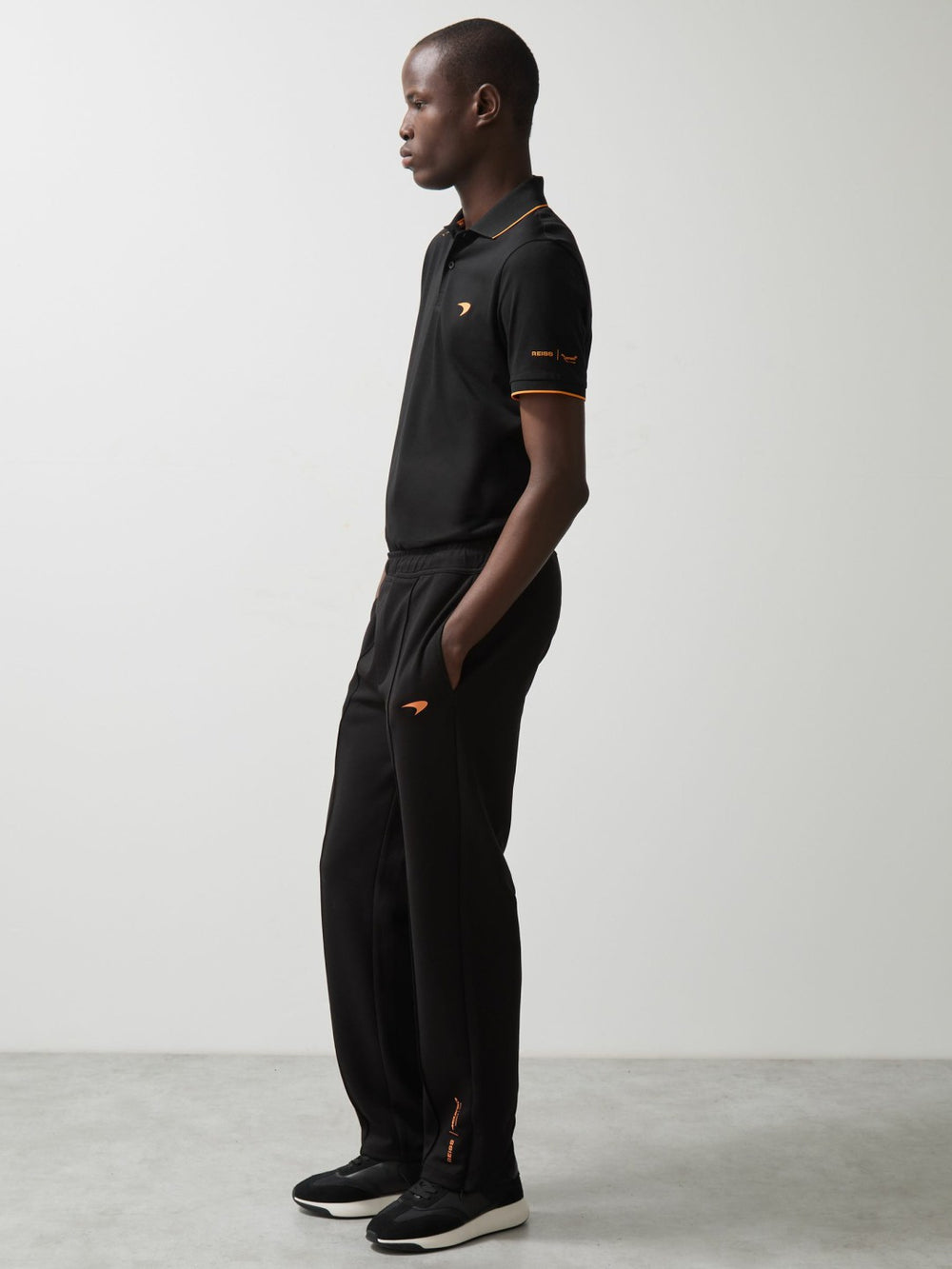 McLaren F1 Team Cotton Polo Shirt in Black