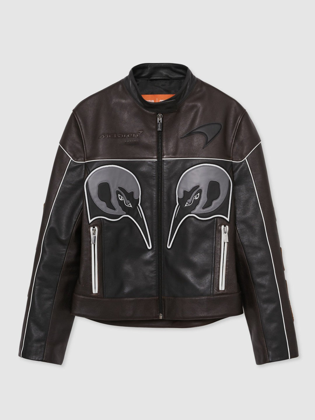 McLaren F1 Team Leather Biker Jacket in Black