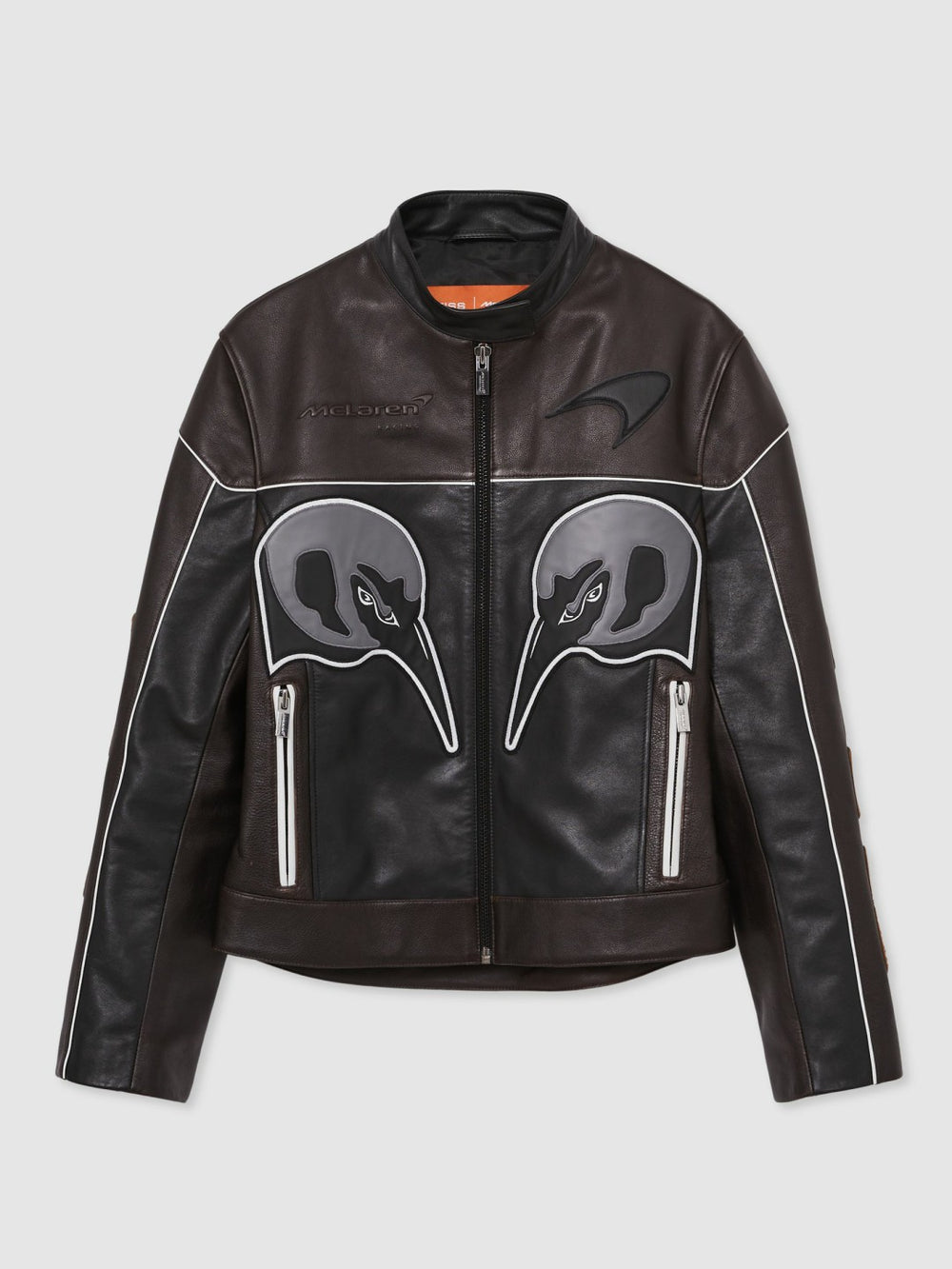 McLaren F1 Team Leather Biker Jacket in Black