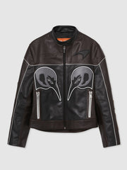 McLaren F1 Team Leather Biker Jacket in Black