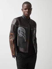 McLaren F1 Team Leather Biker Jacket in Black