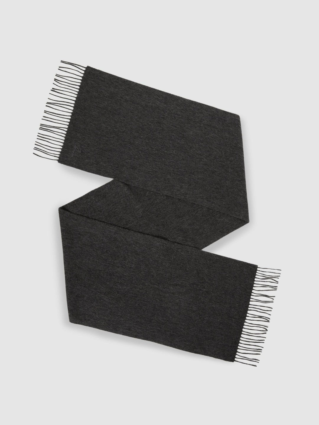 Wool and Cashmere Scarf in Charcoal