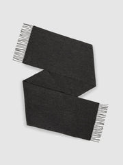 Wool and Cashmere Scarf in Charcoal