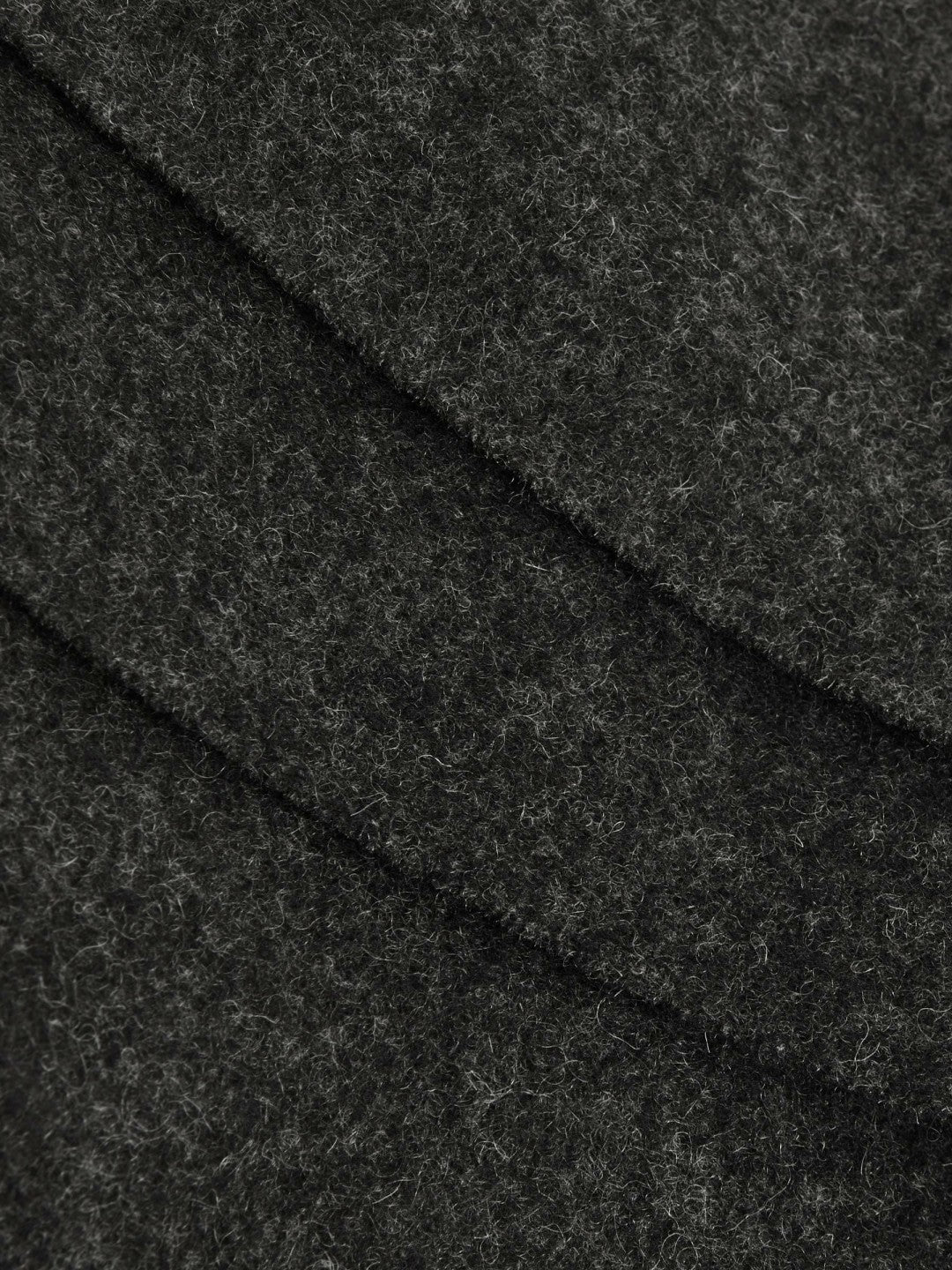 Wool and Cashmere Scarf in Charcoal