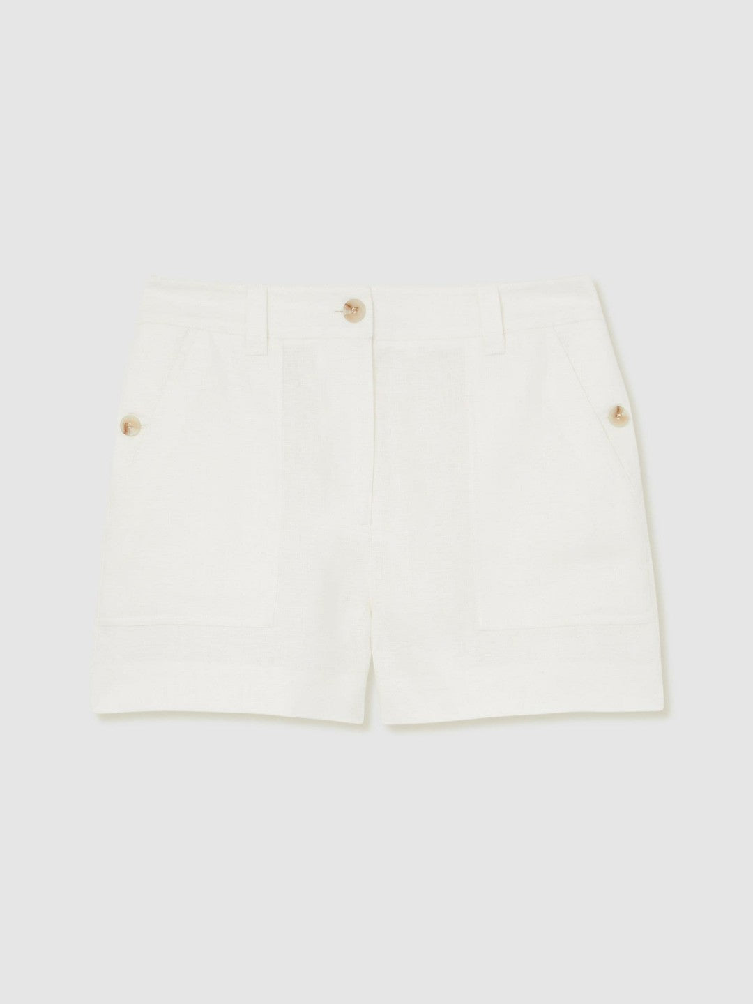 Linen Shorts in White