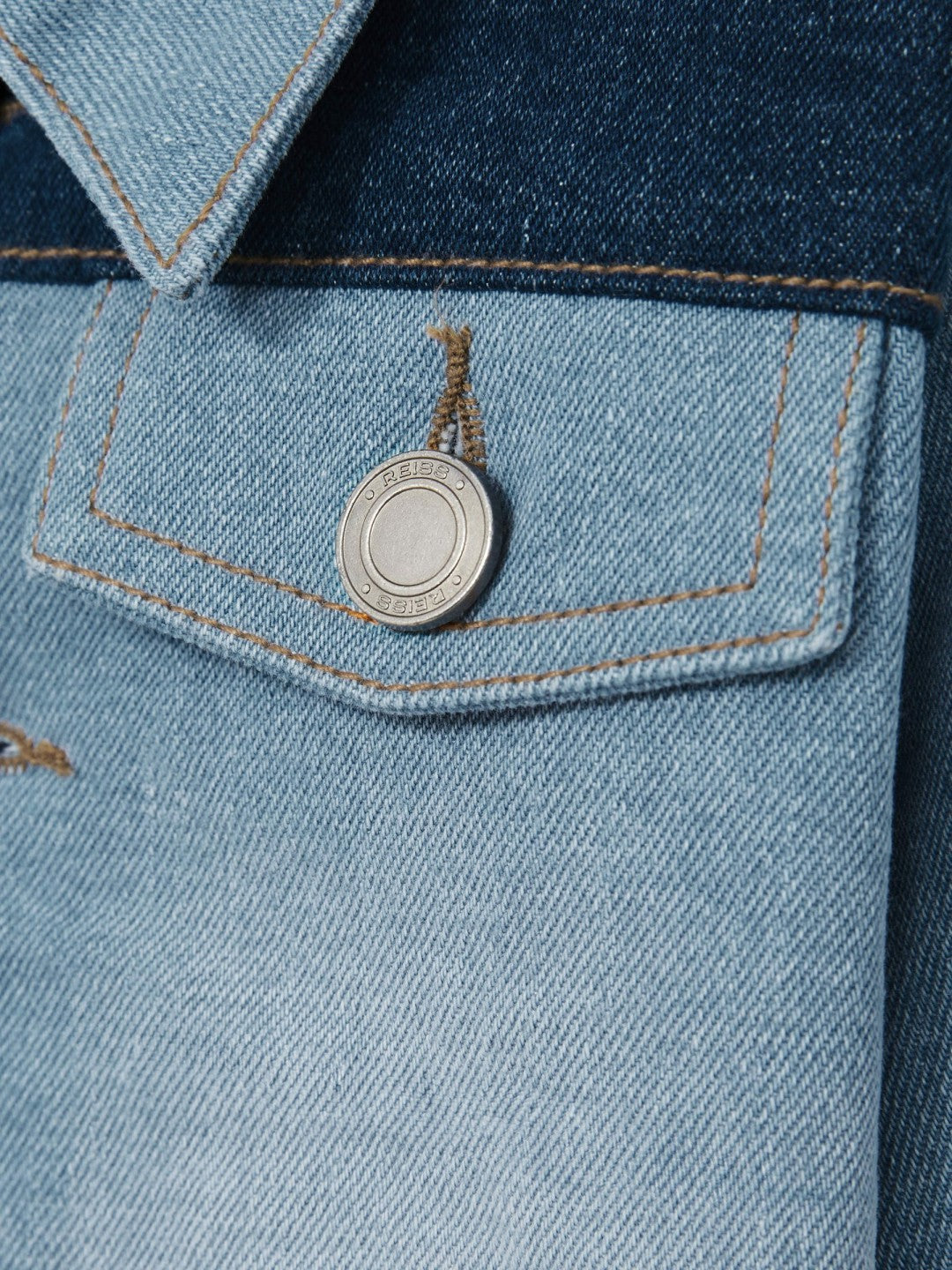9-13 yrs Patchwork Two-Tone Denim Jacket in Blue