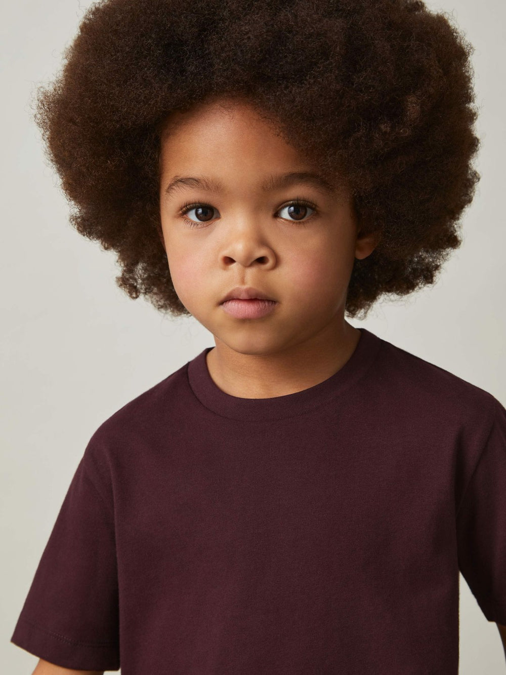 9-13 yrs Cotton Crew-Neck T-Shirt in Bordeaux