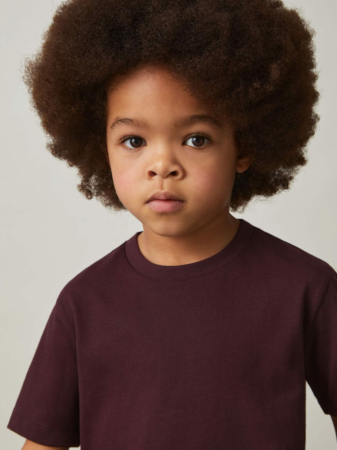 9-13 yrs Cotton Crew-Neck T-Shirt in Bordeaux