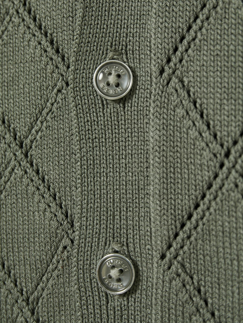 9-13 yrs Cotton Blend Diamond Knit Shirt in Dark Sage