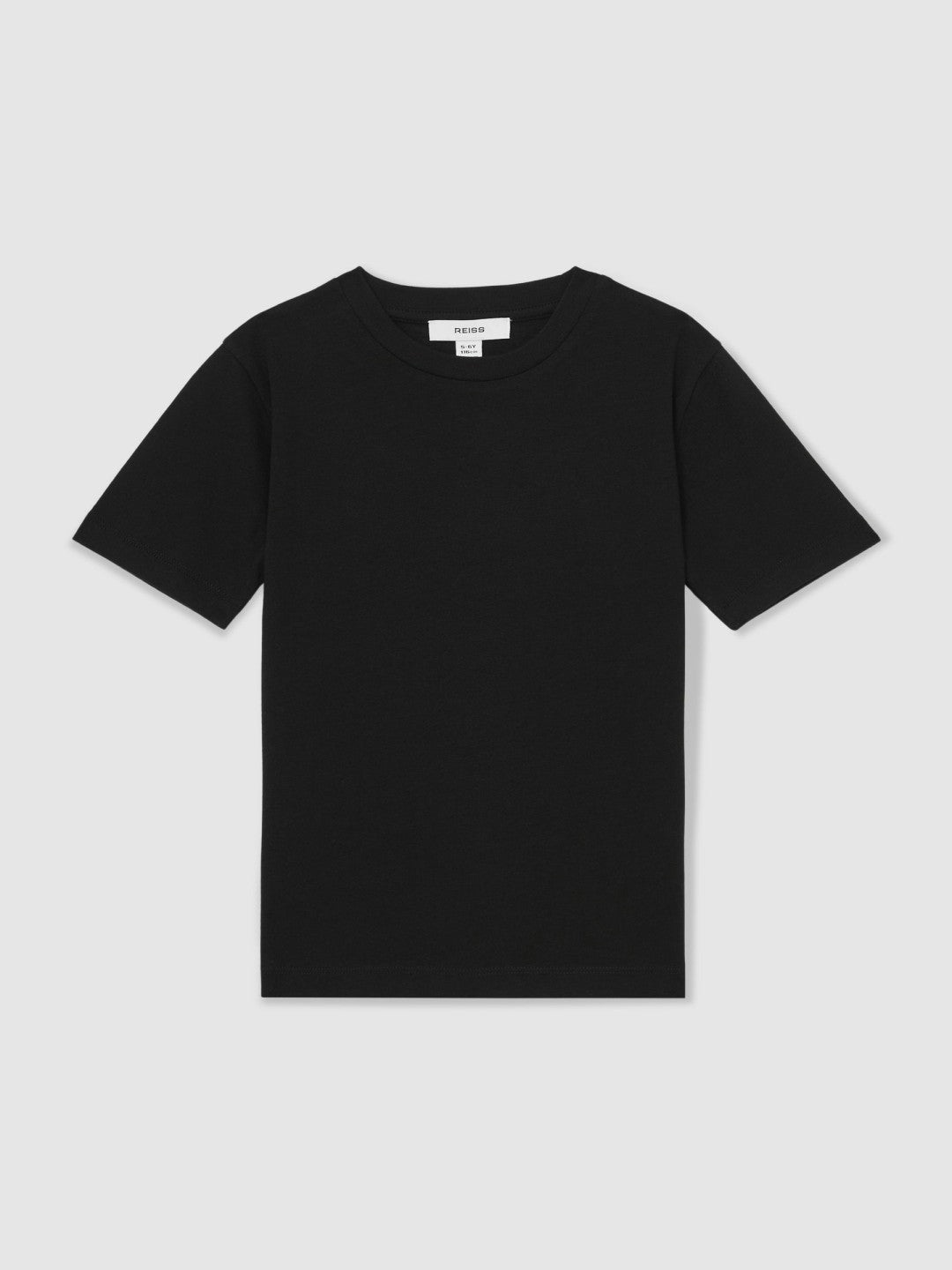3-9 yrs Cotton Crew-Neck T-Shirt in Black