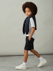 9-13 yrs Interlock-Jersey Cargo Shorts in Navy