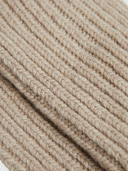 Rib-Knit Socks With Cashmere in Oatmeal