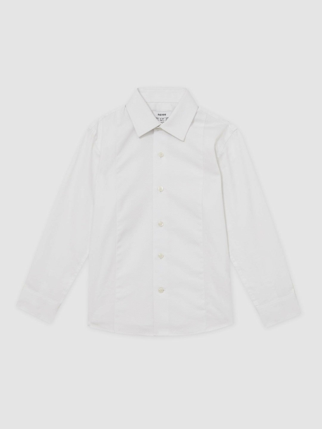 3-9 yrs Cotton Slim-Fit Dinner Shirt in White