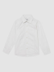 3-9 yrs Cotton Slim-Fit Dinner Shirt in White