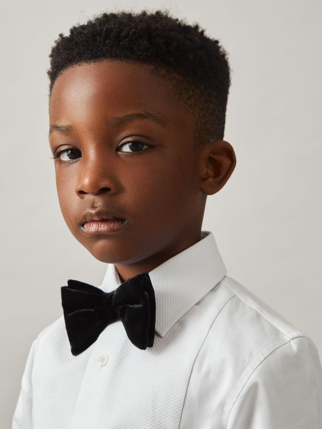 3-9 yrs Cotton Slim-Fit Dinner Shirt in White