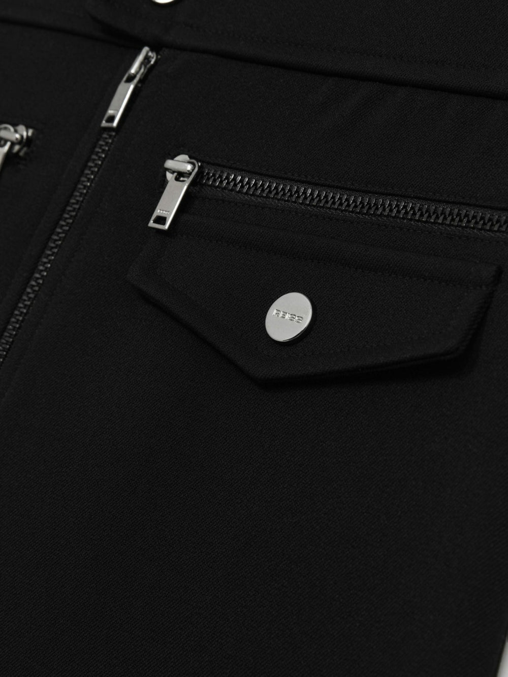 9-13 yrs Piqué Zip-Detail Mini Skirt in Black