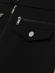 13-14 yrs Piqué Zip-Detail Mini Skirt in Black