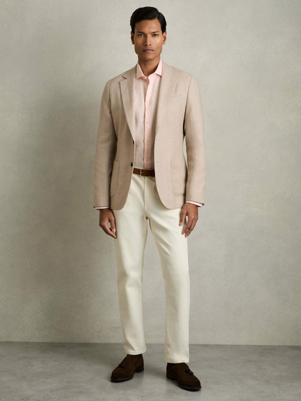Linen Button-Through Shirt in Prep Pink