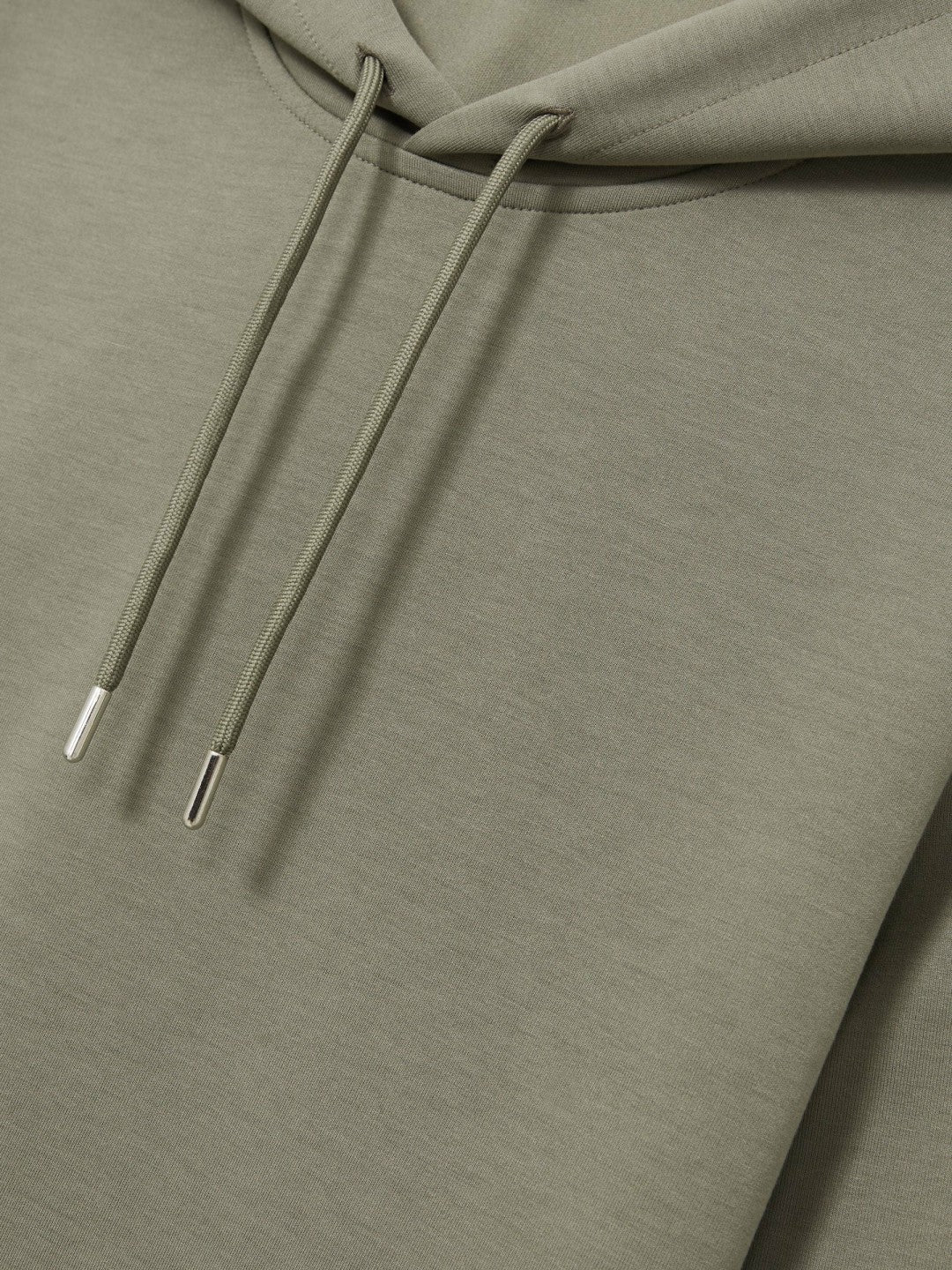 Interlock Jersey Drawstring Hoodie in Sage