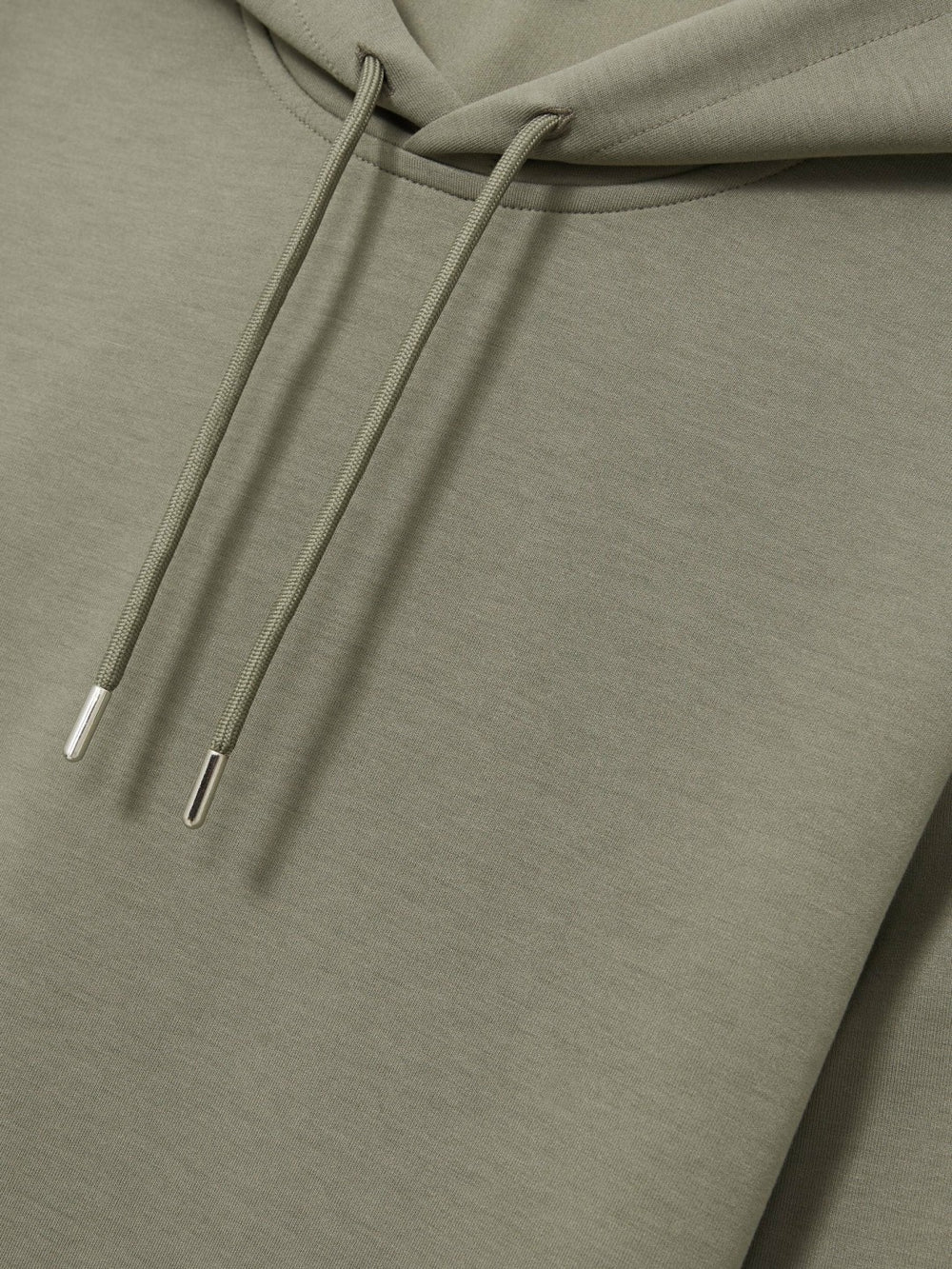 Interlock Jersey Drawstring Hoodie in Sage