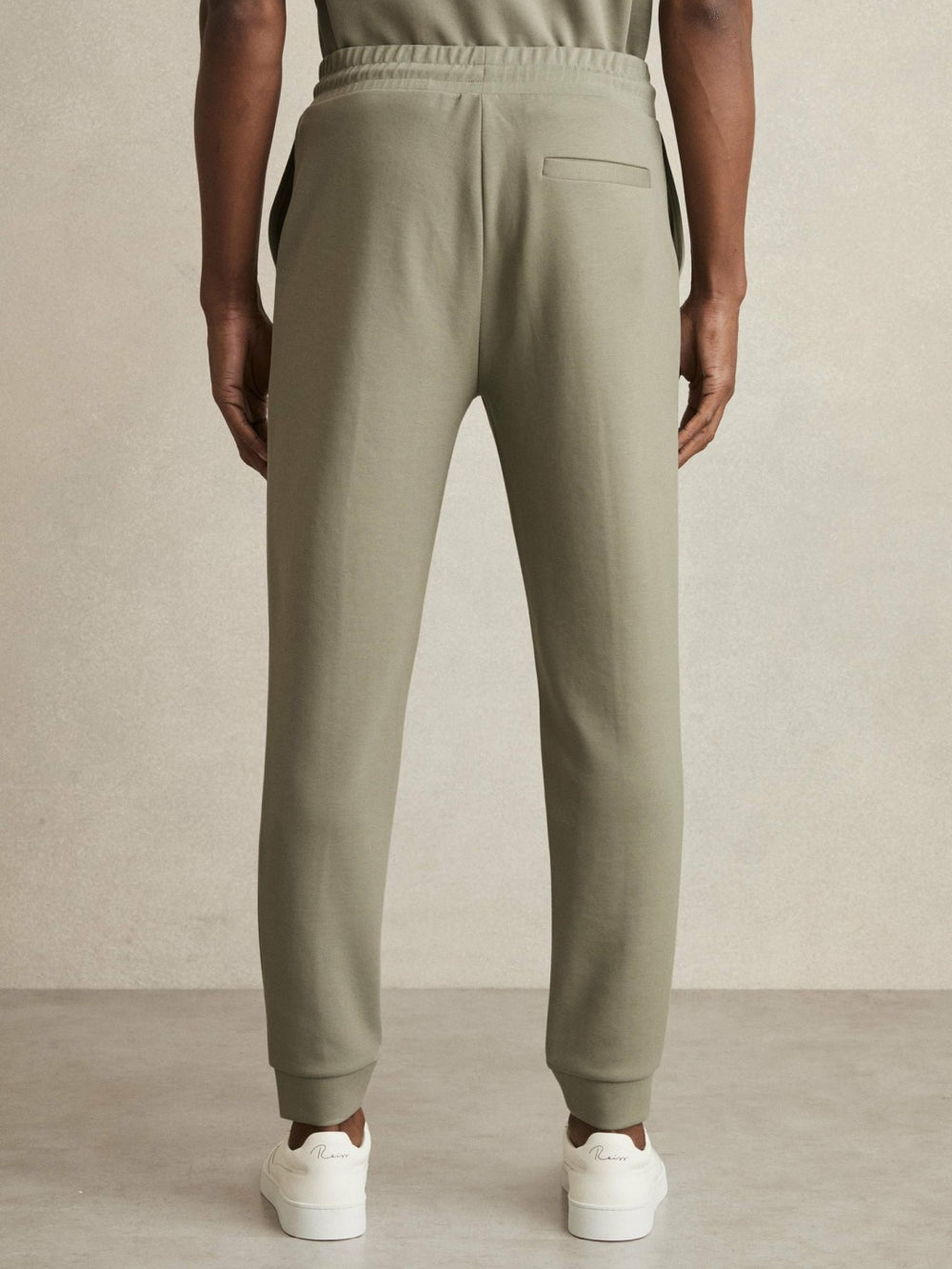 Drawstring Jersey Joggers in Sage