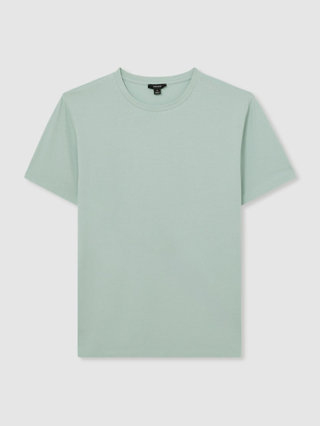 Cotton Crew Neck T-Shirt in Mint Green