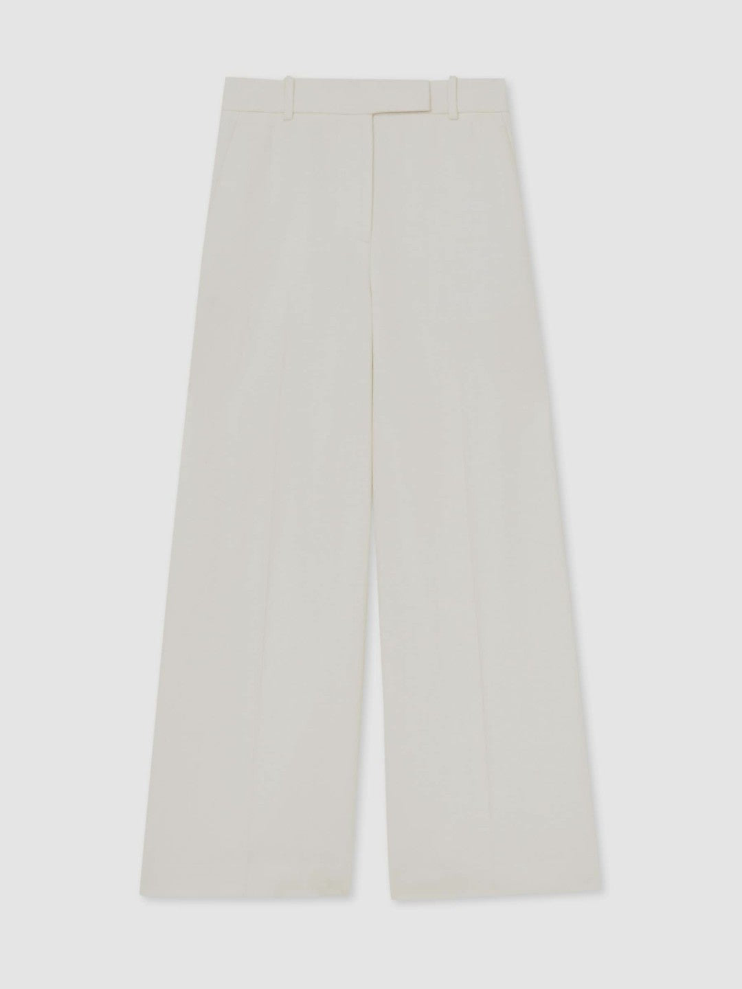 Petite Linen-Blend Wide-Leg Trousers in White