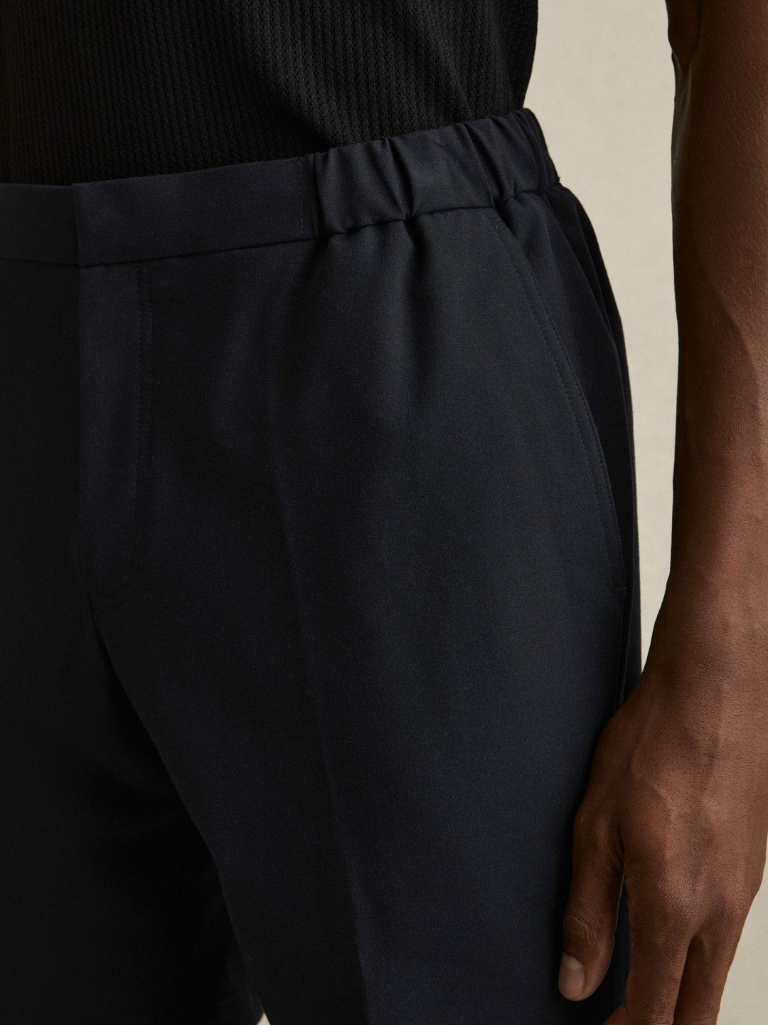 Drawstring Chino Shorts in Navy
