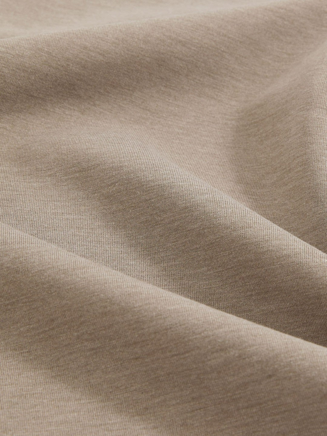 Interlock Jersey Crew Neck T-Shirt in Taupe Brown