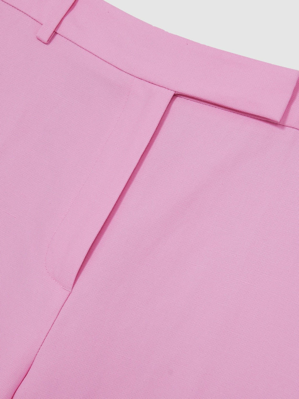 Wide-Leg Trousers With Linen in Pink