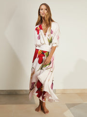 | NYBG Floral-Print Maxi Dress in Ivory