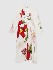 | NYBG Floral-Print Maxi Dress in Ivory