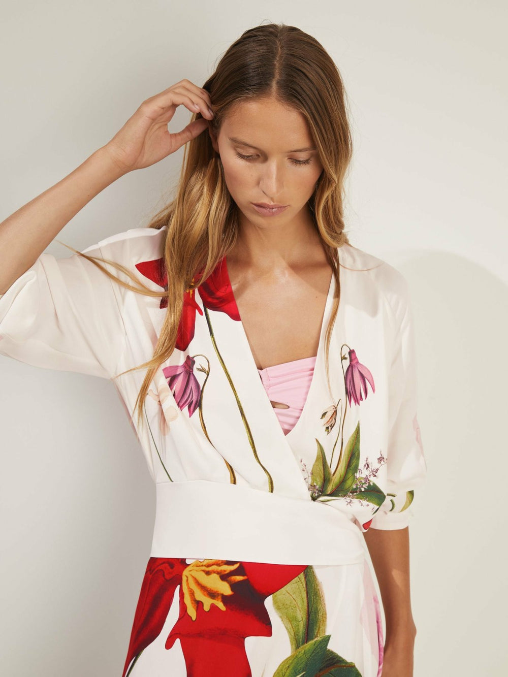 | NYBG Floral-Print Maxi Dress in Ivory