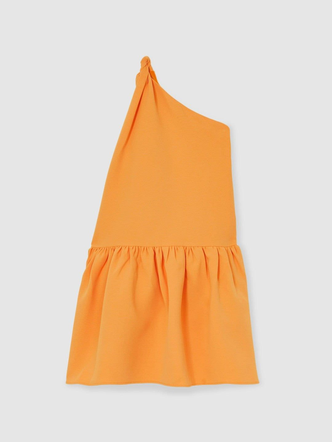 13-14 yrs One-Shoulder Tiered Dress in Orange