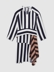 4-9 yrs Stripe-Print Handkerchief Dress in Multi
