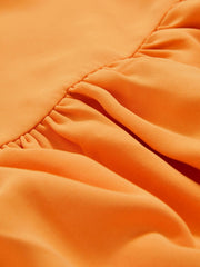 4-9 yrs One-Shoulder Tiered Dress in Orange