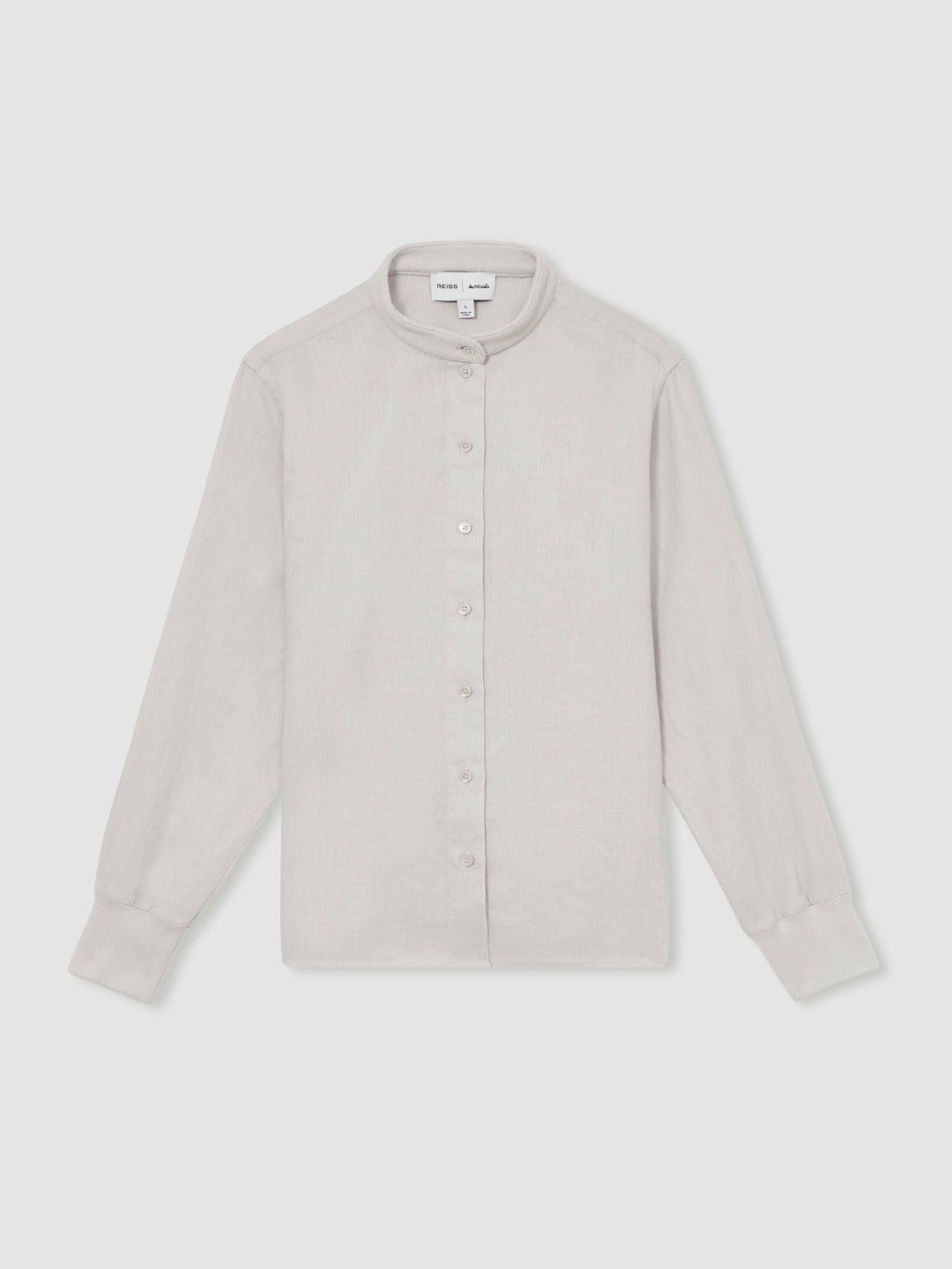| Les 100 Ciels Linen Shirt in Soft Grey