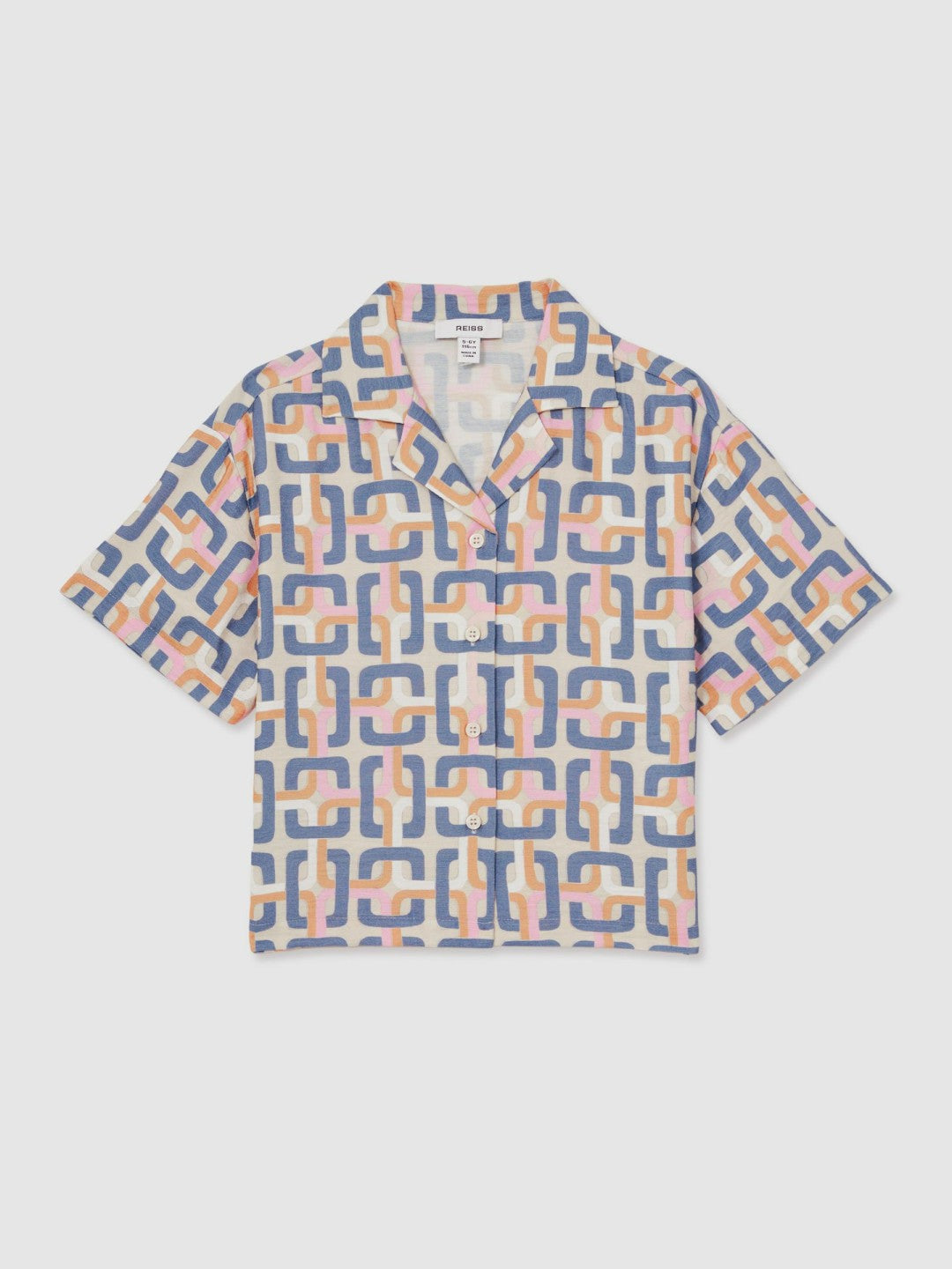 9-13 yrs Geometric Chain Print Shirt in Multi