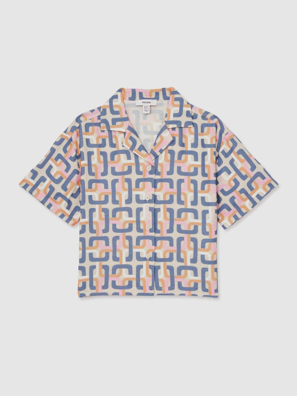 9-13 yrs Geometric Chain Print Shirt in Multi