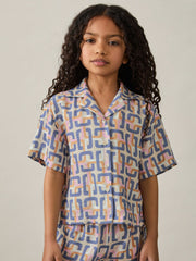9-13 yrs Geometric Chain Print Shirt in Multi