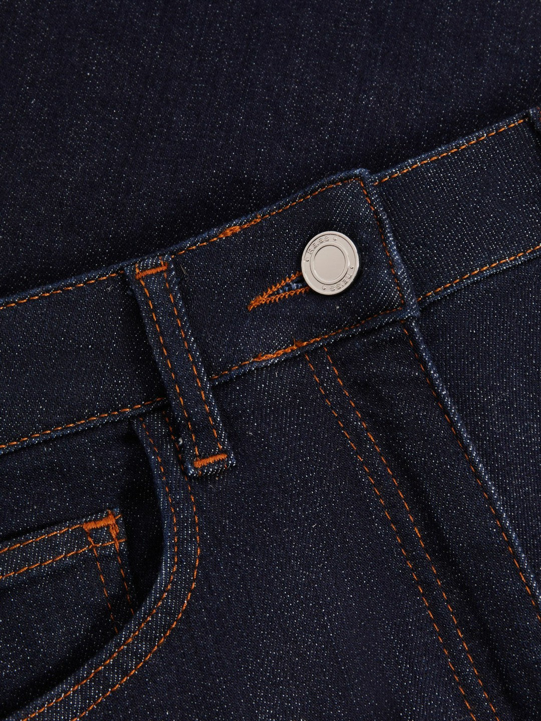 Petite Mid-Rise Flared Jeans in Dark Blue