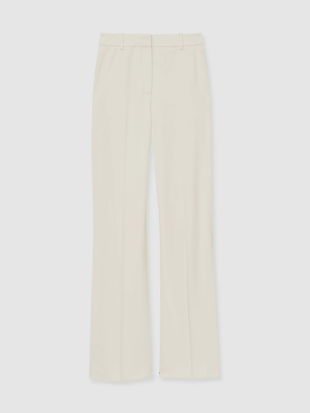 Petite Wide Leg Tailored Trousers in Cream