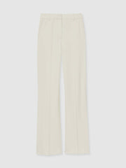 Wide Leg Tailored Trousers in Cream